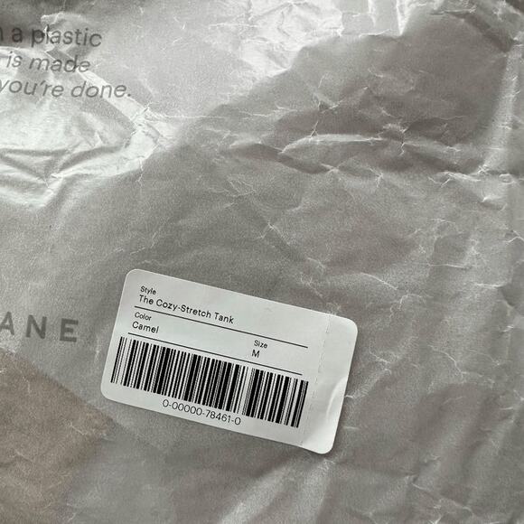 NWT Everlane Womens Camel Yak & Wool Blend The Cozy Stretch Cropped Tank Size M - Picture 6 of 6